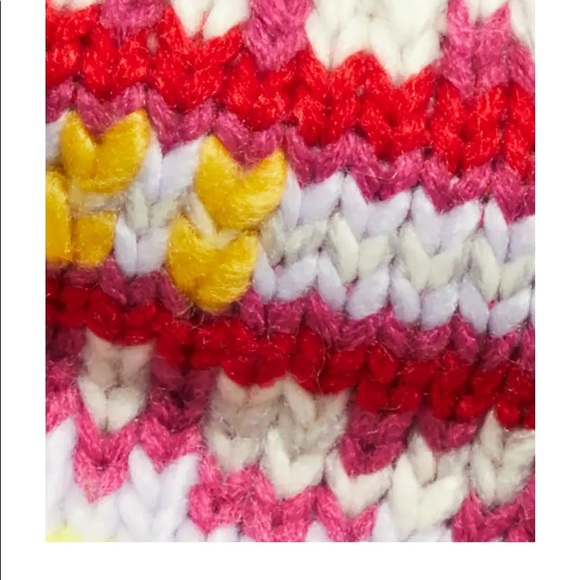 FREE PEOPLE Pixie Pom Beanie Cream Multicolor NWT - Picture 4 of 4